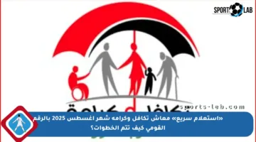 «استعلام سريع» معاش تكافل وكرامة شهر أغسطس 2025 بالرقم القومي كيف تتم الخطوات؟
